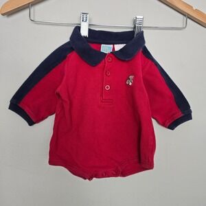 Vintage 1995 Mc Baby Toddler Classic Preppy Polo Romper Size 0-3 Months Timeless